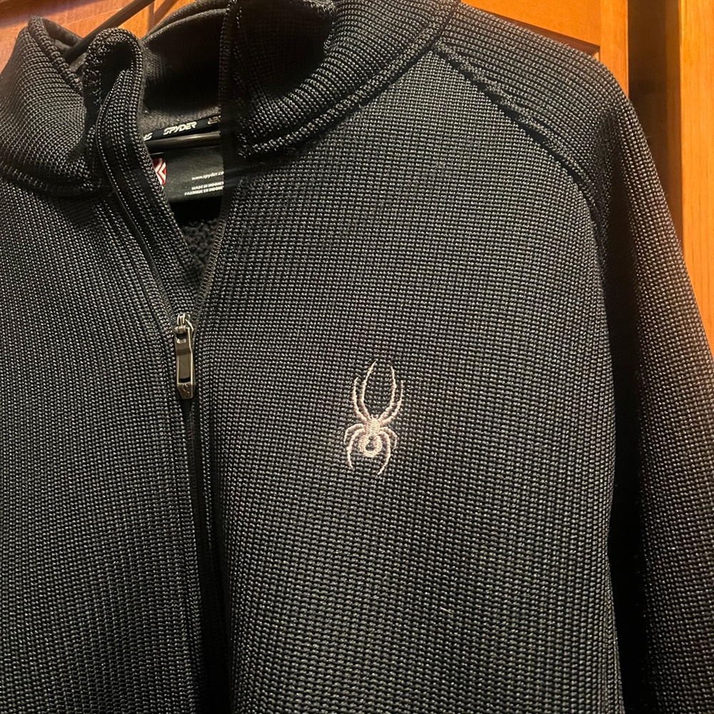 Spyder Black Full-Zip Jacket XXL - Picture 2 of 6